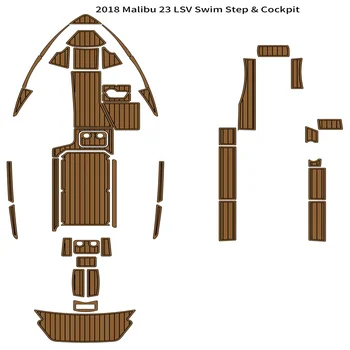 2018 Malibu 23 LSV Ujuda Platvormi Kabiini Padi Paat EVA Vaht Teak Tekk Põranda Matt Toetus Isekleepuv SeaDek Gatorstep Stiil