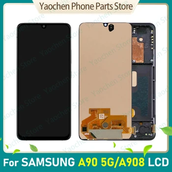 SAMSUNG Galaxy A90 5G LCD Puutetundlik Digitizer Assamblee Samsung A90 5G A908 A900 8N Ekraan