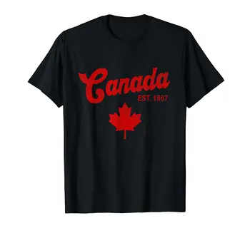 100% Puuvill Kanada Est.1867 Lipu EH Leaf Kanada iseseisvuspäeva uhkus T-Särk MEESTELE, NAISTELE, UNISEX T-Särgid Suurus S-6XL