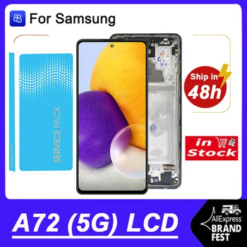 100% Testitud Samsung Galaxy A72 A725 A725F/DS LCD Ekraan Touch Digitizer Ekraan Samsung Galaxy A72 SM-A726B/DS 5G LCD