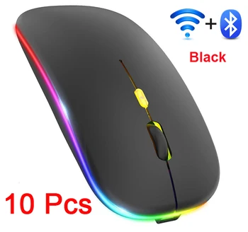 10tk Juhtmeta Hiir, RGB Laetav Bluetooth Hiired Traadita Arvuti Mause LED Taustavalgustusega Ergonoomiline Gaming Mouse Sülearvuti