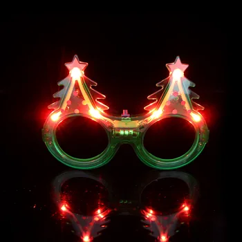 10tk Puu süttib Vilkuv Led Päikeseprillid Kuma Pimedas LED Klaasid Plastikust Kostüüm Pool Soosib navidad jõuluehe