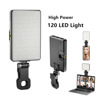 120 LED Telefoni Valguse Selfie Valguse Sülearvuti Telefon Kaamera 3000Mah Laetav Clip Kerge Meik videokonverentsi Live Stream