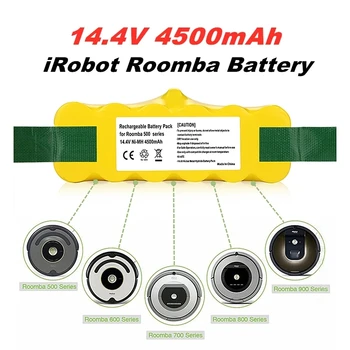 14,4 V 9500mAh jaoks iRobot Roomba Patarei iRobot Roomba Tolmuimeja 500 530 570 580 600 630 650 700 Laetav Aku