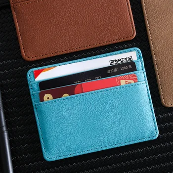1tk Pu Nahk ID-Kaardi Omanik Candy Värvi Panga Krediitkaardi Kast Multi Slim Pesa Kaardi Puhul Rahakoti Naised Mehed visiitkaart Kate