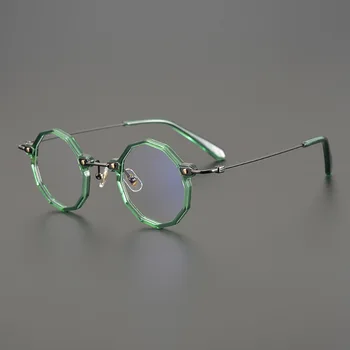2023 Retro prillid raamiga meeste atsetaat puhas titaan vingage ring optilised prillid Lühinägevus lugemise naiste isikupärastatud prillid