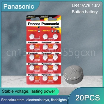 20PCS Panasonic LR44 A76 AG13 357 SR1154 SR44 LR 44 1,5 V Alkaline Patareid Kellade Kalkulaator Mänguasi, Kaugjuhtimispuldi Nuppu Mündi Raku