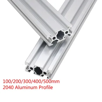 2PC 2040 Alumiiniumprofiilist Väljapressimist ELI Euroopa Standard Anodeeritud Lineaarne Juhend Raudtee 300/400/500mm 2040 CNC 3D Printeri Osad
