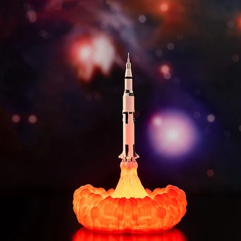 3D LED-Toaline Öö Lambi Kosmosesüstik Raketi Öö Valguses 5V USB Laetav Ruumi laualambid Jõulud Sünnipäeva Lapsed Kingitus