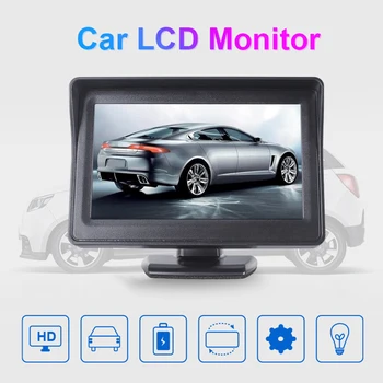 4.3 Tolline LCD-Auto Rearview Mirror Öise Nägemise TFT Display Desktop PAL / NTSC Kokkupandav Peegel Video Auto Parkimine Rearview Backup