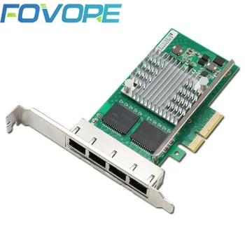 4 Sadamate PCI Express Gigabit Võrgu Kaart 1000Mbps PCIE X4 Ethernet Adapter, Network Controller NIC WYI350T4V2 I350-T4 jaoks Töölaual
