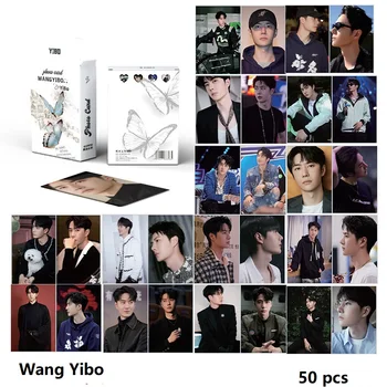 50tk/Set Wang Yibo , Xiao Zhan Laser Lomo Kaart Joonis Photocard Fännid Kogumise Kingitus