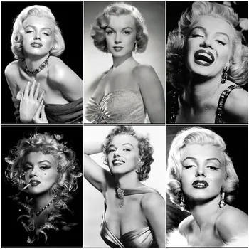 5D Täiskasvanud Diamond Maali Set Marilyn Monroe Täiskasvanud Naiste Käsitööd Täis Ring Diamond Drill Maali DIY Kodus Seina Kaunistamiseks