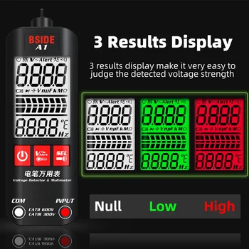 600V Pinge Meetri Kõrge Täpsusega Smart Detection Arvesti LCD-Ekraan, Automaatne Identifitseerimise Live Wire Kontrollida Elektrilised Tööriistad
