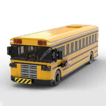 670PCS KES Kiirus Meistrite Linn Traffic School Bus Mudeli Hoone Plokid, Tellised DIY Creative Assembly Lapsed Mänguasjad, Puhkus Kingitused