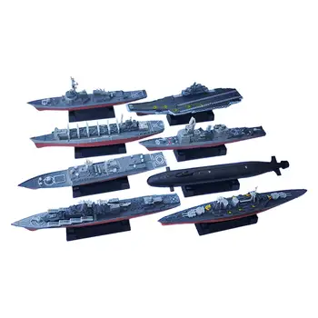 8 Tükki Sõjalaev Mudel Mänguasi, 4D Monteeritakse Laeva Mudel Kogumise Pusle Mänguasjad Õhusõiduki Mänguasi Allveelaeva Poistele Laste Täiskasvanutele