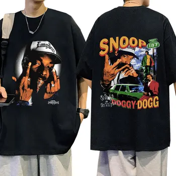 90s Räppar Snoop Dogg Graafiline Print T-Särk Meeste Mood Hip-Hop Vintage Tänava T-särk Vabaaja Lühikesed Varrukad Liiga T-särgid