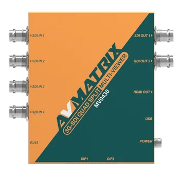 AVmatrix MV0430 3G-SDI Tagi Converter Multiviewer jaoks SDI Ekraan 4 channel SDI multiviewer scaler Signaali Konverter