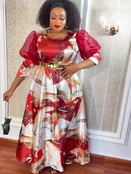 Aafrika Maxi Kleidid Naistele 2023 Pluss Suurus Õhtu Pool Pikk Kleit Aafrika Riided Elegantne Seal Kaftan Moslemi Sifonki Kleit