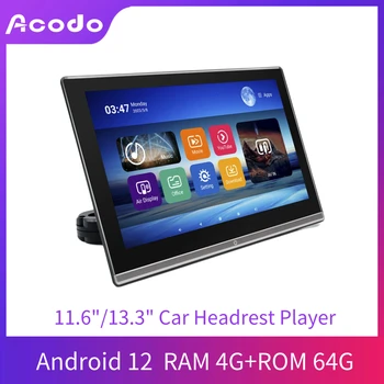 Acodo 13 Tolline Auto Peatugi Mängija IPS Ekraaniga Android 12 Sõiduki Ekraani koos HDMI Out, Wifi, Bluetooth Peegli Tagumine Iste Monitor