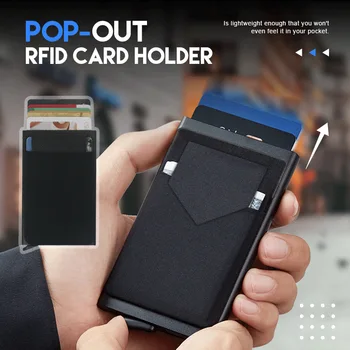 Alumiiniumist Hoidik RFID Automaatne Pop-Up Pank Smart Metallist Taskud Naised Mehed Minimalistlik Anti-varguse Krediitkaardi Box
