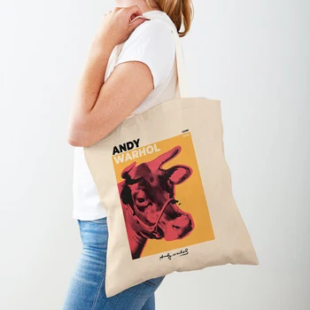 Andy Warhol Lehm Täpik Banaan Supp Sunset Nii Tassima Käekott Moe Kunsti Vabaaja Retro Lady Ostukott Naiste Kotid Shopper