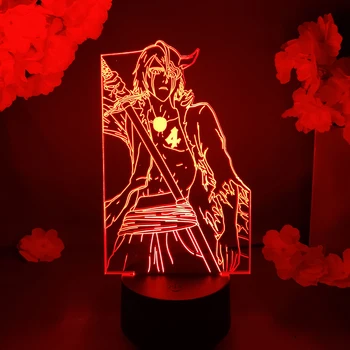 Anime Bleach Ulquiorra Art 3D Akrüül Hologramm Lamp Lahe Magamistuba voodi kõrval Laua Kaunistamiseks Öö Valguses Manga Ulquiorra Cifer Lamp