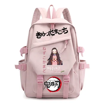Anime Demon Slayer Seljakott Kamado Nezuko Cosplay Kooli Seljakott Tüdrukud, Naised Reisi Sülearvuti Kotid Õpilane BookBags Lapsele
