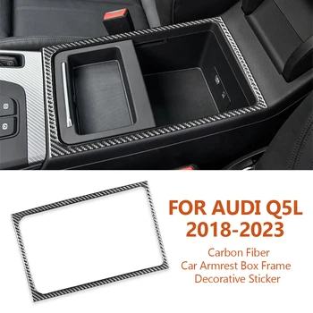 Audi Q5L 2018-2023 Käsitsi valmistatud Carbon Fiber Auto Taga Kast, Raam Dekoratiivne Kleebis Auto Interjööri Muutmist Accesorios
