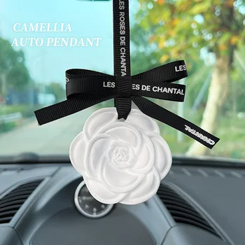 Auto Camellia Lõhnav Loominguline Difuusor, Kivi Rearview Mirror Auto Ripats Mood Aroom Värske Õhu Salongi Roosa Tarvikud