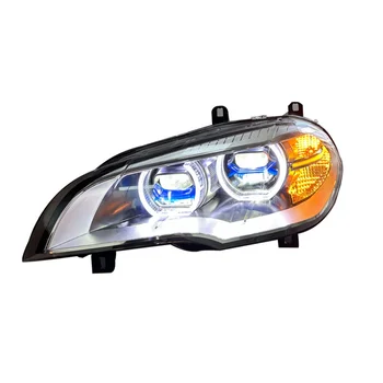 Auto Päeval Töötab Tuled Maatriks Ees Lamp BMX X5 X6 Assamblee E70 E71 Muudetud 2008-2013 Täiendatud LED Angel Eye Plug And Play