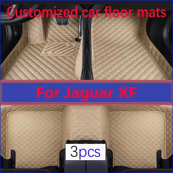 Auto Põranda Matid Jaguar XF Sedaan 2008 2009 2010 2011 2012 2013 2014 2015 Kohandatud Auto Suu Padjad, Vaip Katte-Tarvikud