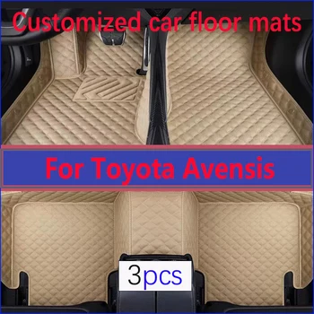 Auto Põranda Matid Toyota Avensis T270 2010~2017 Täielik Komplekt Luksus Nahk Matt Vastupidav Veekindel Vaip Auto Vaibad Auto Tarvikud