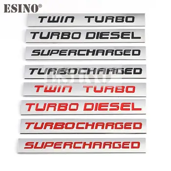 Auto Stiil Turbo Diisel Twin Turbo Turbo Ülelaadimisega 3D Metall, Sulam, Liim Embleemi Kleebis Auto Kere Badge)