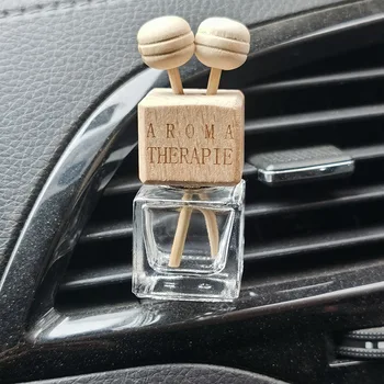 Auto parfüümi pudeli auto konditsioneer outlet clip square klaas aroomiteraapia pudel