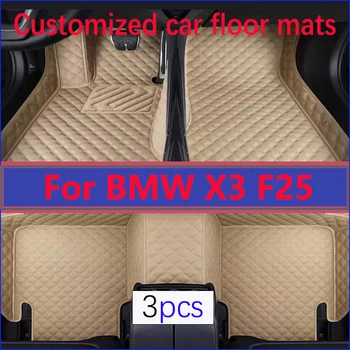 Auto põrandamatid BMW X3 F25 2011 2012 2013 2014 2015 2016 Kohandatud auto suu Padjad auto vaip katte sisustuselemendid