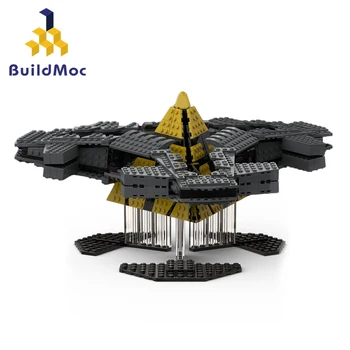 BuildMoc Kosmose ehitusplokid Mänguasi Tähtedevahelise Ruumi Ha'tak DIY Ruumi Transport Õhulaev Ekraan Mänguasjad Lastele Kingitused