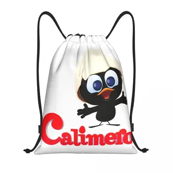 Calimero Pingutusnöör Seljakott Naised Mehed Jõusaal Sport Sackpack Kaasaskantav Itaalia Animatsiooni Töötab Shopping Bag Koti