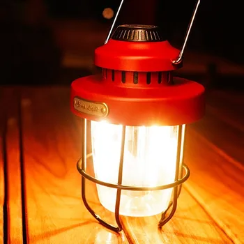 Camping Lamp LED Juhitava Retro Laterna IPX4 260LM/2000mAh Vintage Käes Pöördlülitit Tüüp-c Laadimine Aia Kaunistamiseks