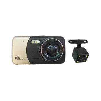 Car DVR 4Inch Dual Lens Car DVR Kaamera Videokaamera, Full HD 1080P Öise Nägemise Kriips Cam Parkimine Salvesti Video Registrator