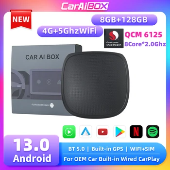CarAiBOX CarPlay Ai Kasti Qualcomm 6125 8-Core CPU, Android 11.0 Traadita Carplay Android auto Toyota, Volvo, VW Kia Benz MG