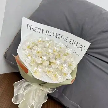DIY Lill Materjali Paketi Käsitsi valmistatud emadepäeva Sõbranna pruudikimp sõbrapäeva Kunstlik Roos Lillekimpude
