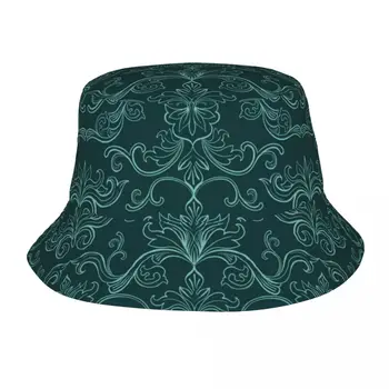 Damast Vintage Muster Kopp Müts Suve Mütsid Kalamees Müts Kokkupandav Naised Mehed Päikesekaitsetoodete Varju Mütsid