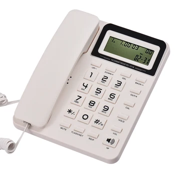 Desktop Juhtmega Lauatelefoni Telefoni Fikseeritud Telefon, mille LCD-Ekraan, Mikrofon välja/ Paus/ Hold/ Flash/ Kordusvalimine/ Käed Vaba/ Kalkulaator Funktsioon