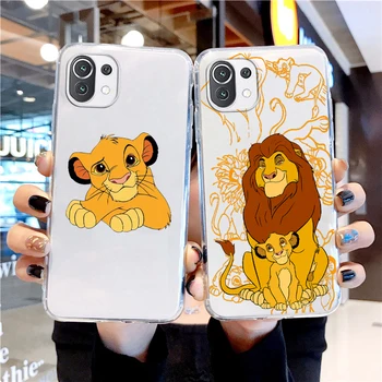 Disney lõvikuningas Simba Läbipaistev Pehme Kaas Telefoni Puhul Xiaomi Mi 13 Lite 12T 12 11T 11i 11 A3 10T 10 CC9E 9 Pro Ultra 5G
