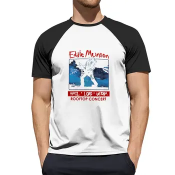 Eddie Munson ' s Rooftop Kontsert T-Särk must t-särgid kiire kuivamise t-särk Esteetiline riided Lühike t-särk, Meeste riided