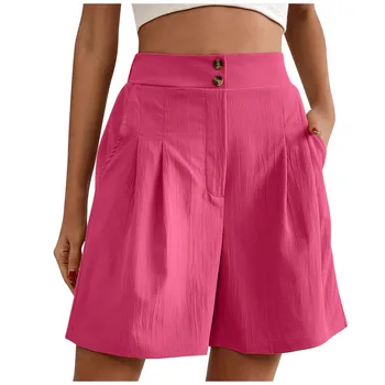 Elegantsed Püksid Naiste Elegantne Beach Tahke Klubid Daamid 2023 Suvel Naiste Riided Pantalones Cortos