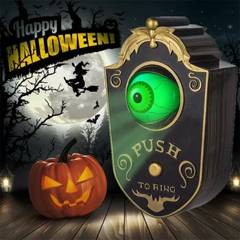 Elektrilised Uksekell Halloween Ukse Ripats Loominguline One-eyed Uksekell Õudusega Heli Haunted House Kodu Poole Teenetemärgi Prop