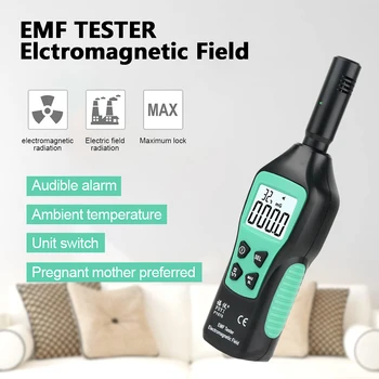Elektromagnetilise Kiirguse Detektori Suure Täpsusega Laine Kiirguse Tester Ekraan Digitaalne LCD Ekraan EMF Meeter Vaimu Jahindus