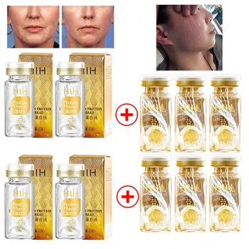 Face Lift Valgu Lõng 24K Gold Silk Fibroin Line Nikerdamist Anti Aging Face Serum Absorbable Pinguldav Lõng Seerum Hüaluroonhappe